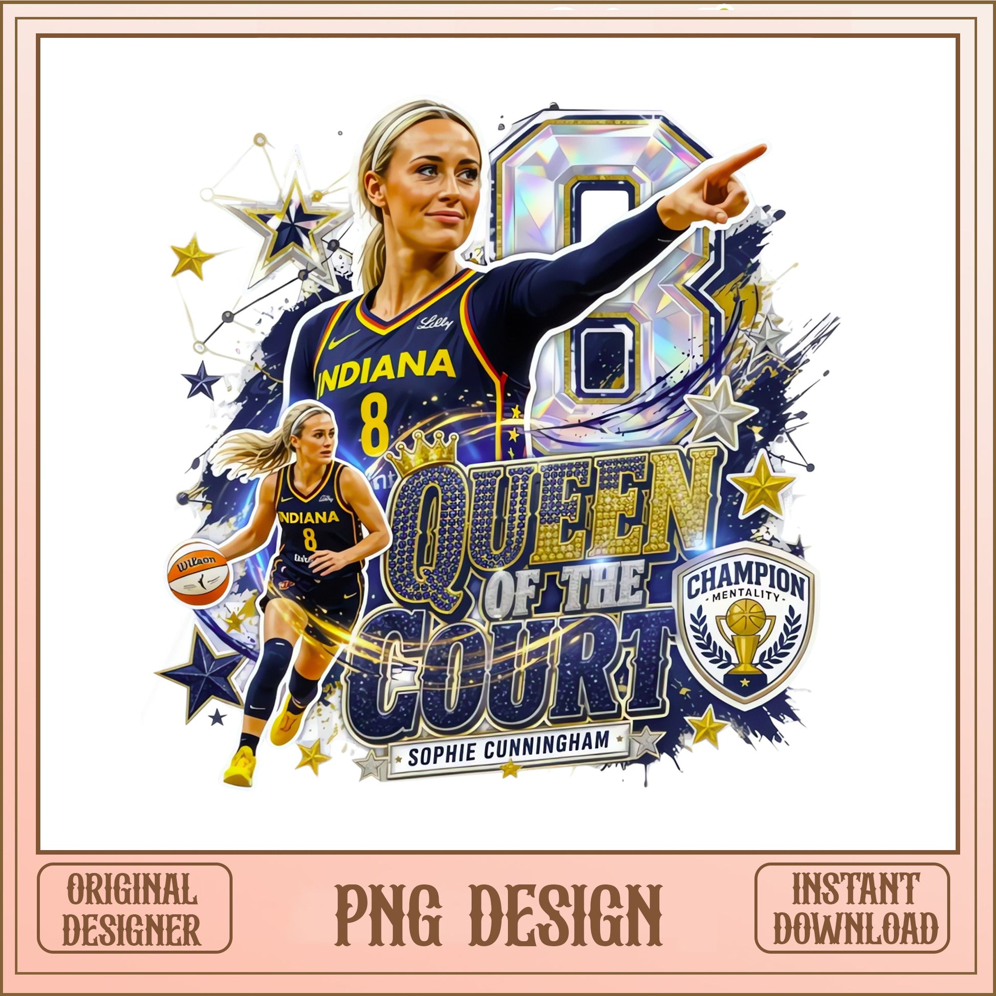 Sophie Cunningham PNG, Queen Of The Court, WNBA Basketball PNG