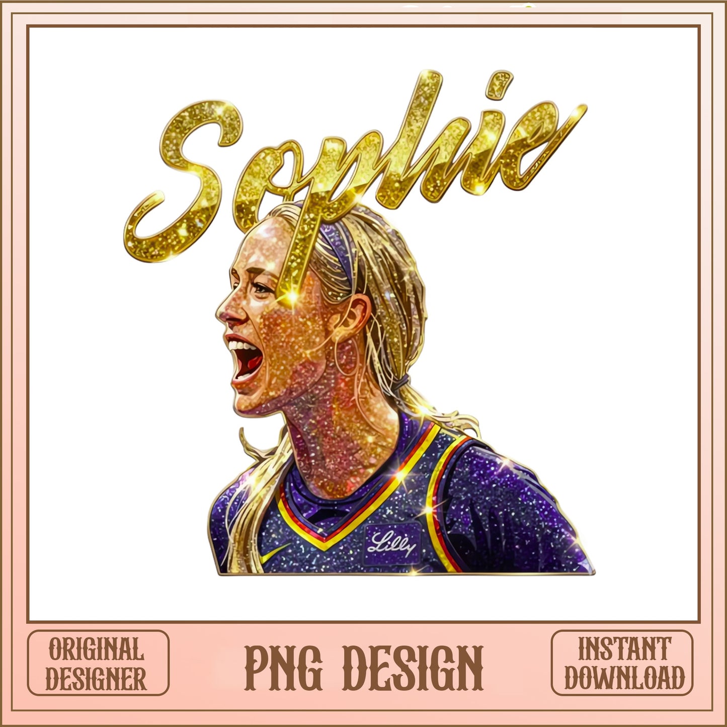 Sophie Cunningham PNG, WNBA Basketball Player PNG, Glitter PNG
