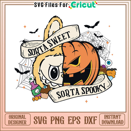 Sorta sweet sorta spooky svg, cartoons characters svg, halloween costumes svg
