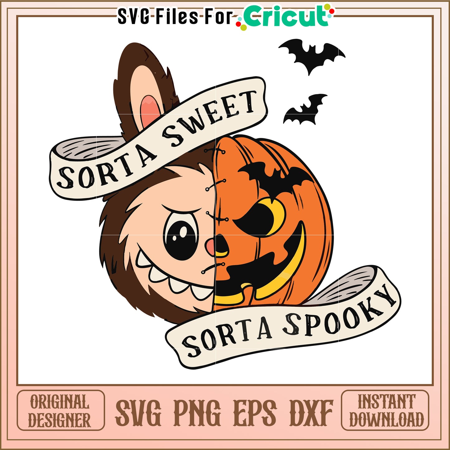 Sorta sweet sorta spooky svg, halloween wallpaper svg, halloween decor svg