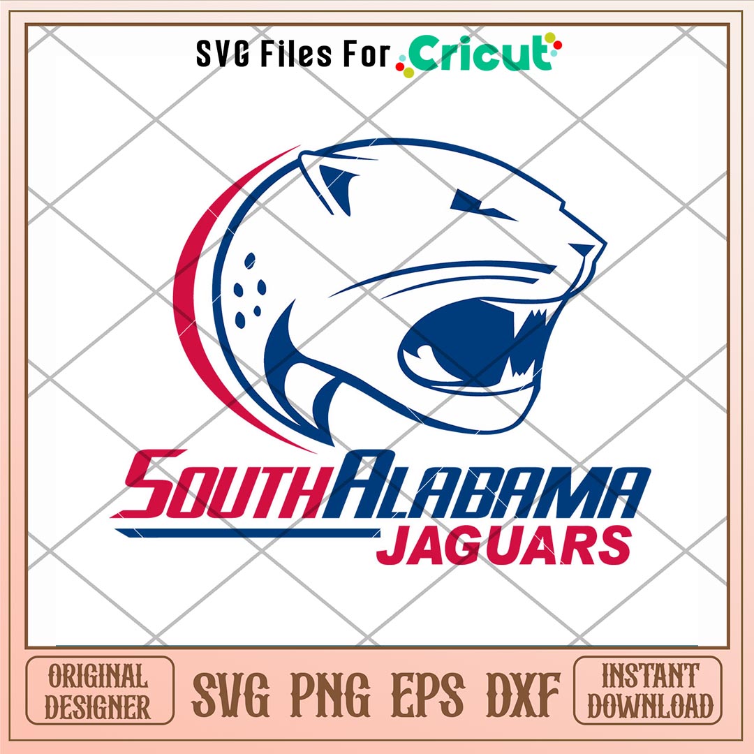 South Alabama Jaguars Logo Svg, South Alabama Jaguars Svg, NCAA Svg