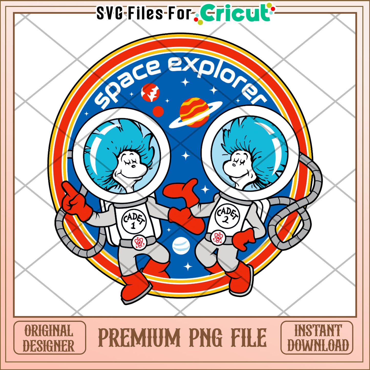 Space Explorer PNG Cute Astronaut Design