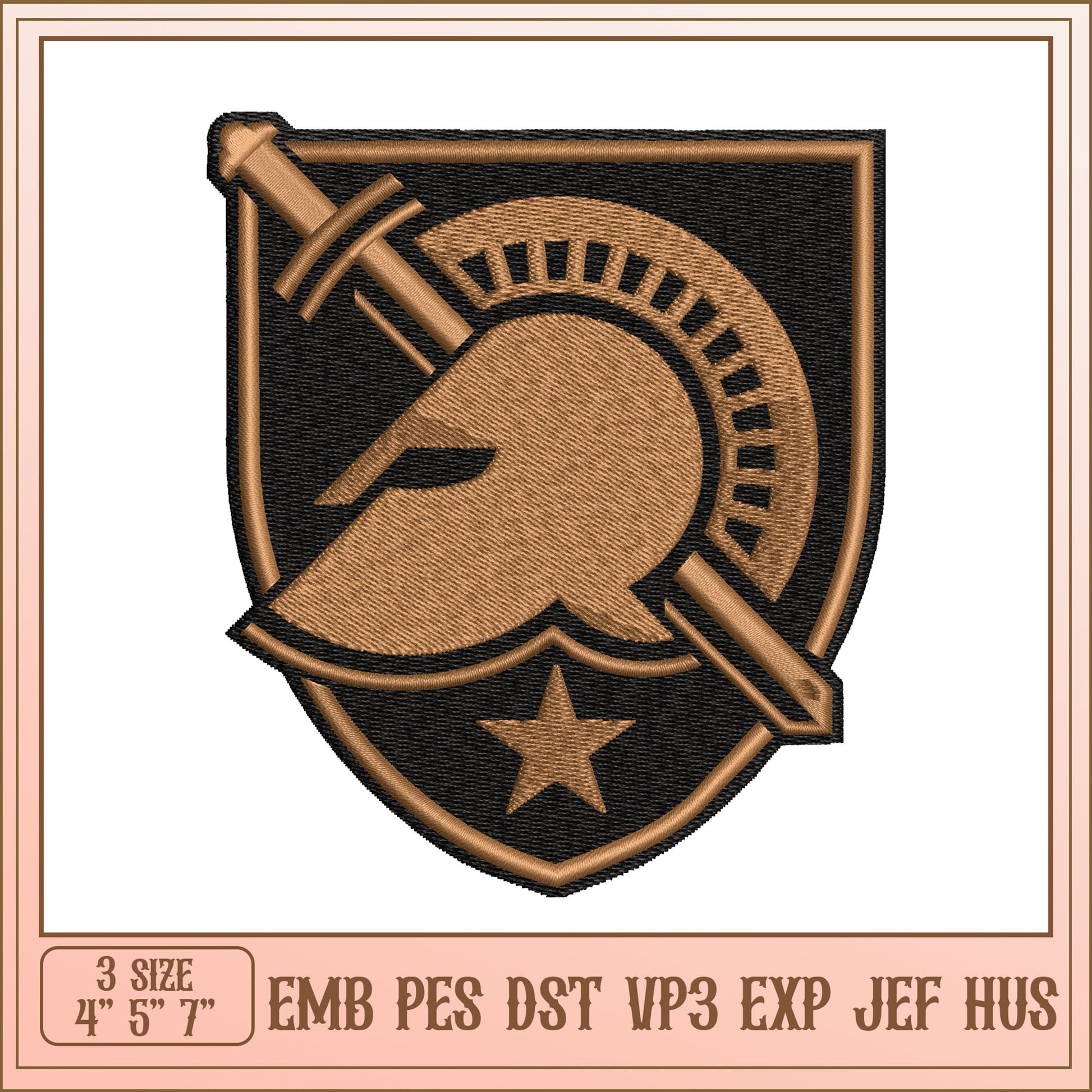 Spartan Helmet Embroidery Design Digital Download File Sizes Available