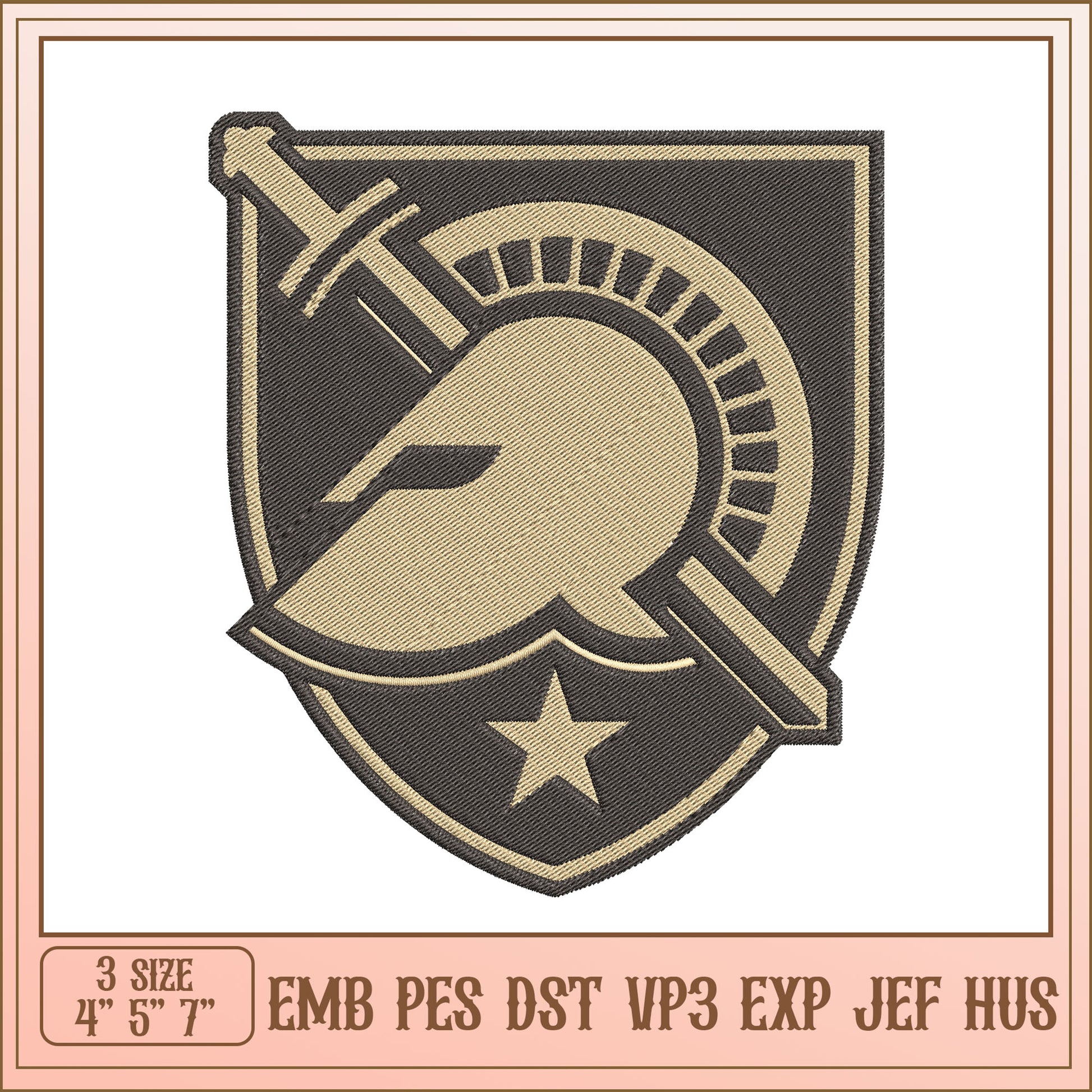 Spartan Helmet Embroidery Design