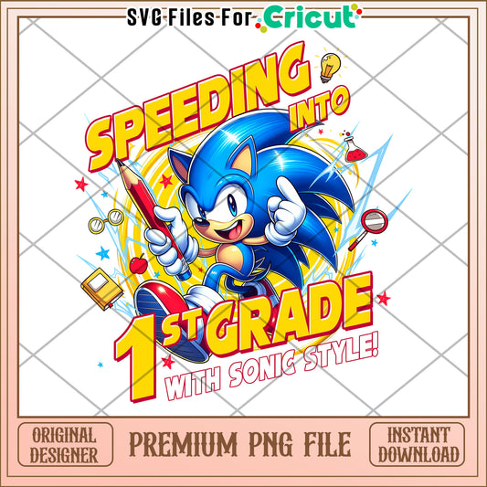 Speeding into 1st grade sonic png, labubu characters png, sonic cartoon png