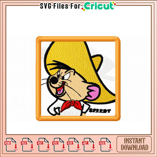 Speedy Gonzales Embroidery Design Instant Download