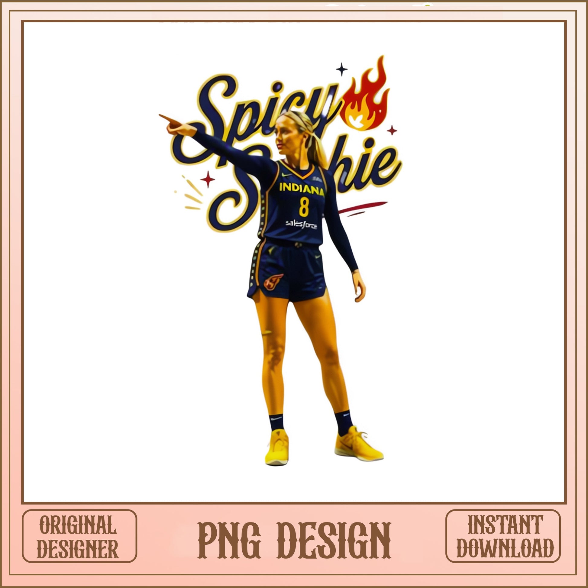 Spicy Rookie PNG, Indiana Fever Basketball PNG, WNBA PNG
