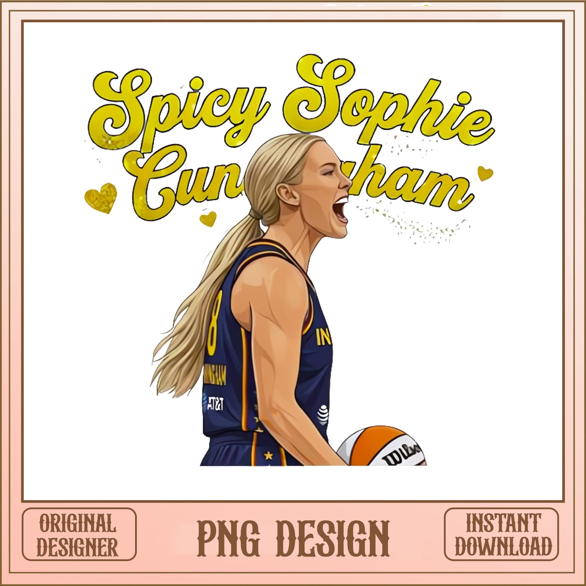 Spicy Sophie Cunningham PNG, WNBA Basketball PNG, Fever Fan PNG