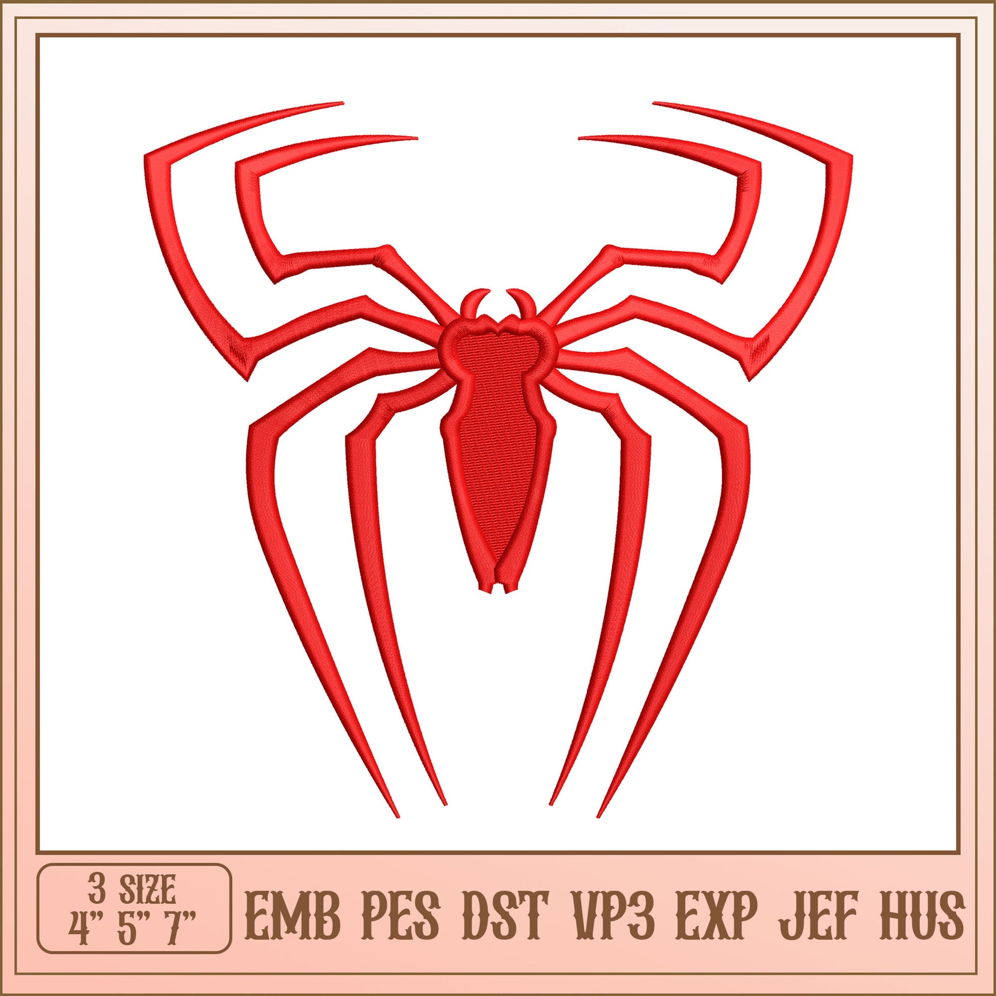 Spider Emblem Embroidery Design
