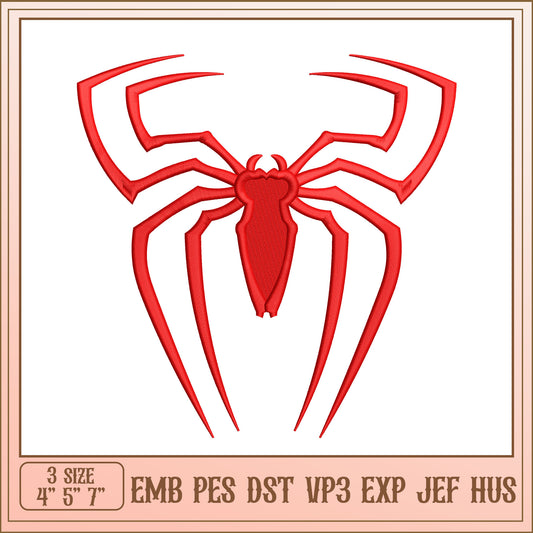 Spider Emblem Embroidery Design