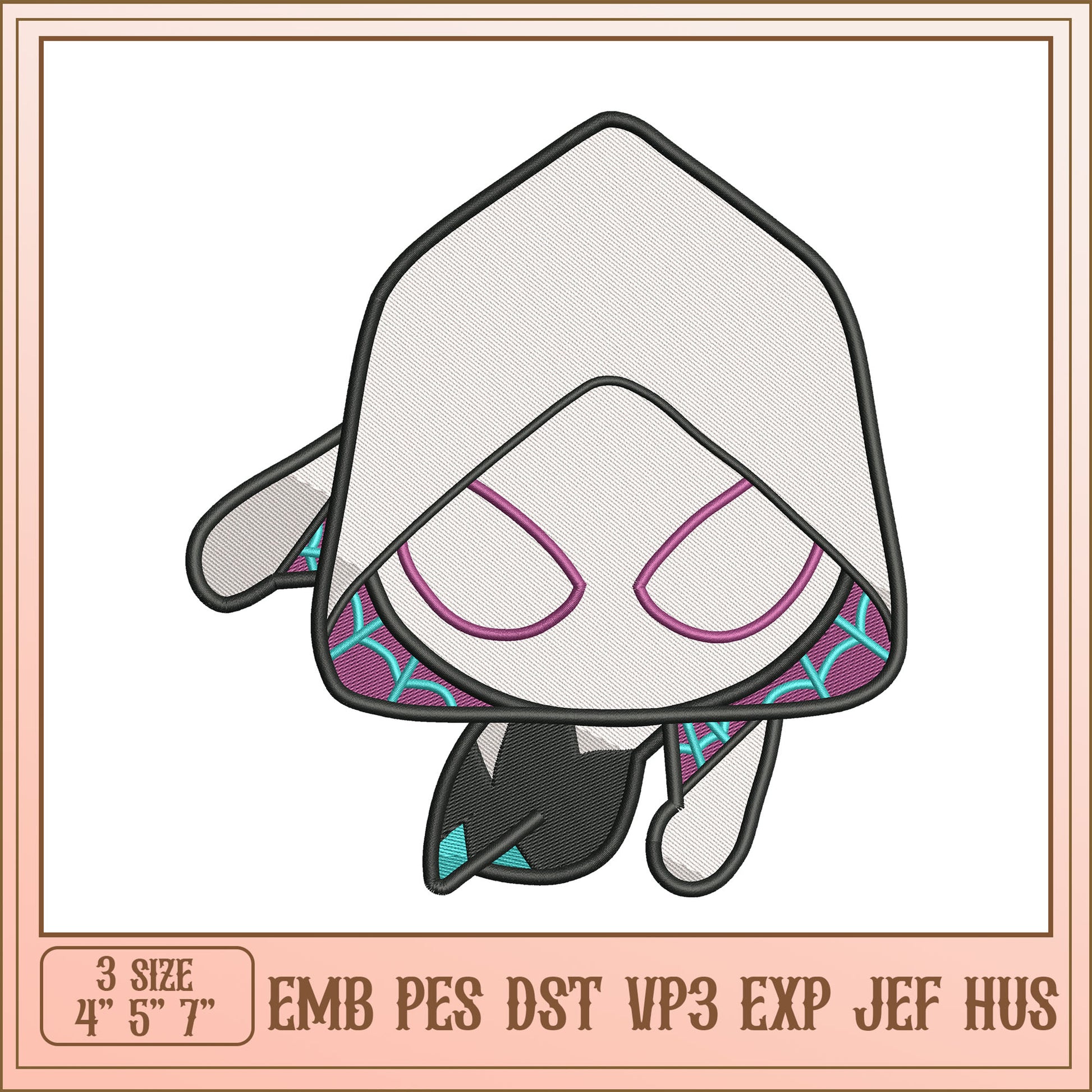 Spider Gwen Embroidery Design