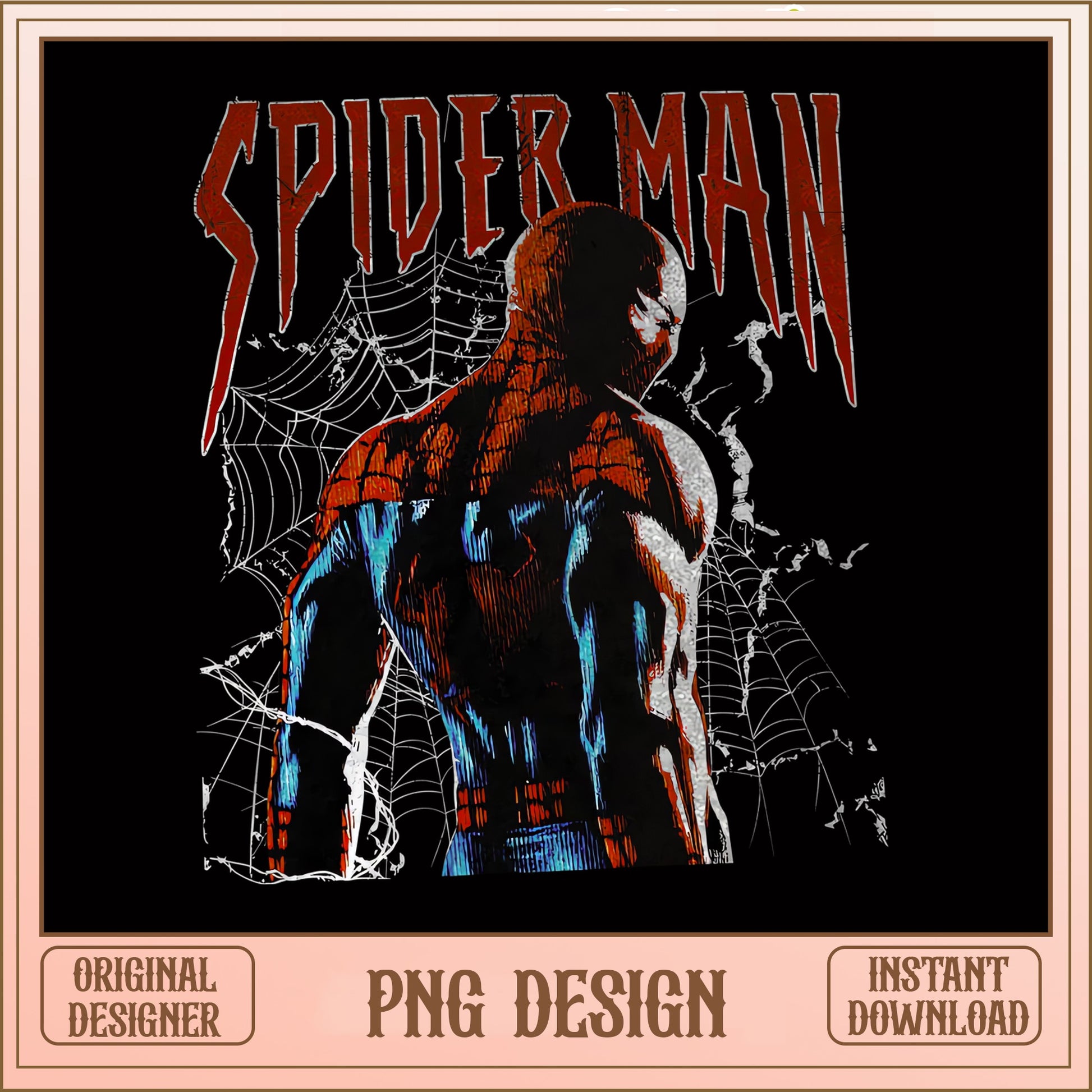 Spider Man Vintage PNG, Marvel Superhero PNG, Spiderman Shirt PNG