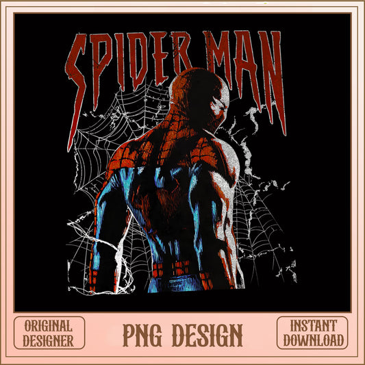 Spider Man Vintage PNG, Marvel Superhero PNG, Spiderman Shirt PNG