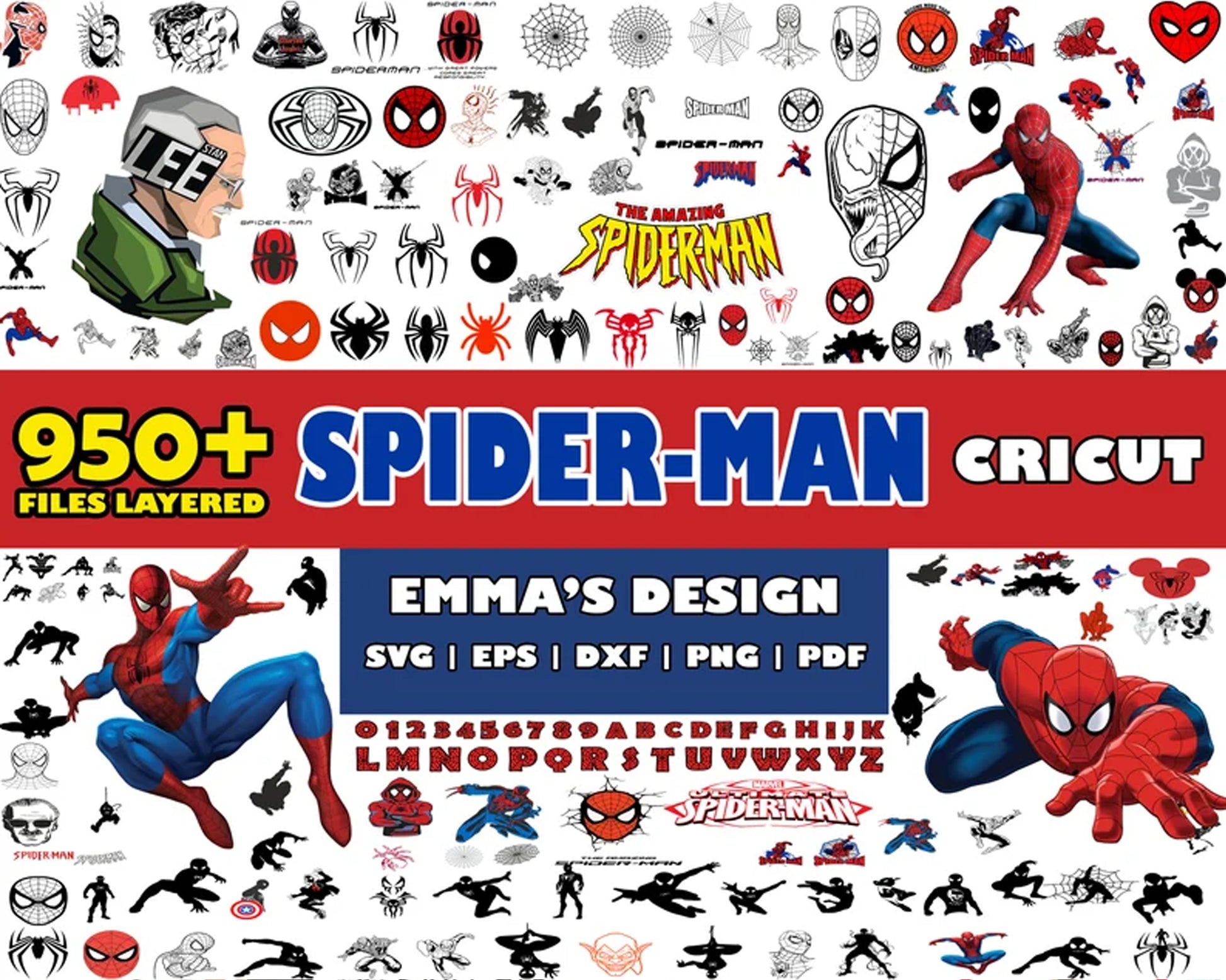 Marvel spiderman cricut SVG Bundle