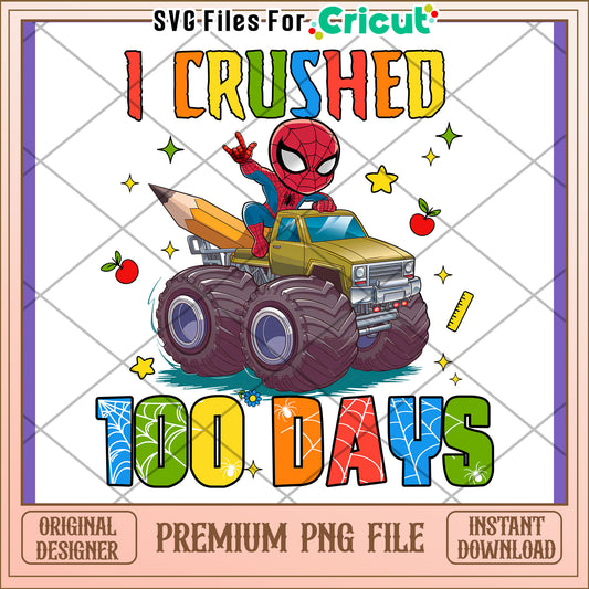Spiderman 100 Days PNG Design