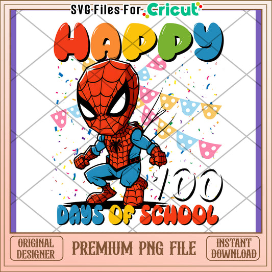 Spiderman 100 Days School PNG