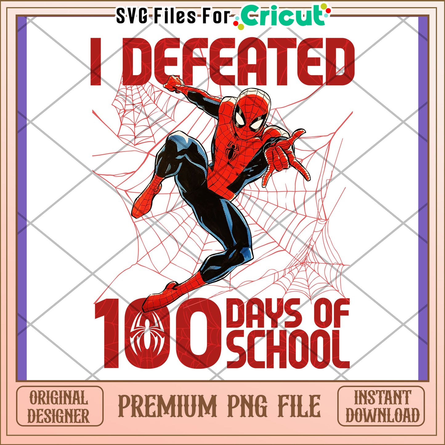 Spiderman 100 Days of School PNG