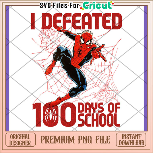 Spiderman 100 Days of School PNG