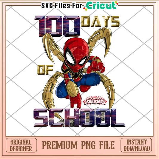 Spiderman 100 days of school era png, avengers png, marvel png