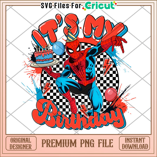 Spiderman Birthday PNG Image