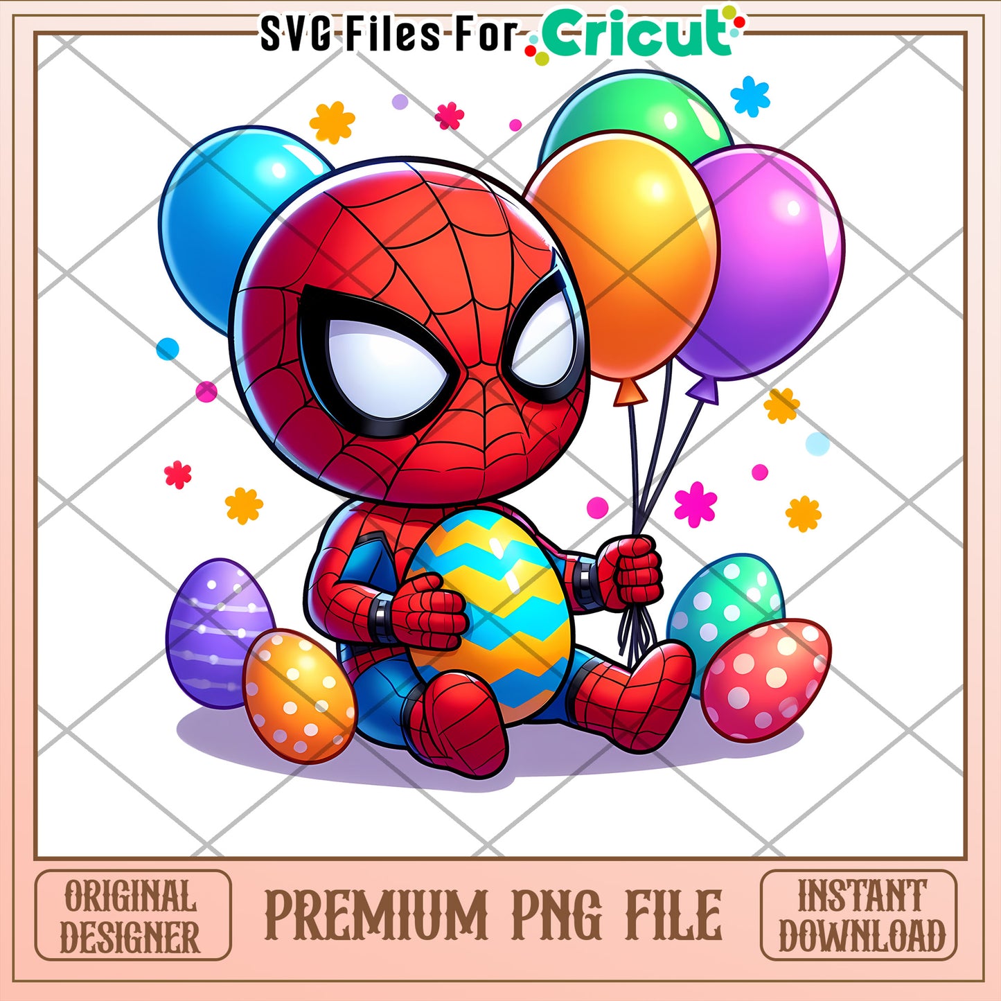 Spiderman Easter PNG Cricut File