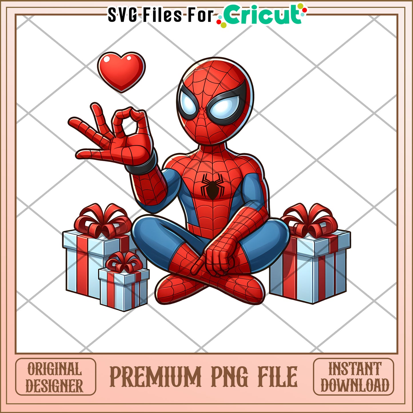 Spiderman PNG Gifts & Heart Design