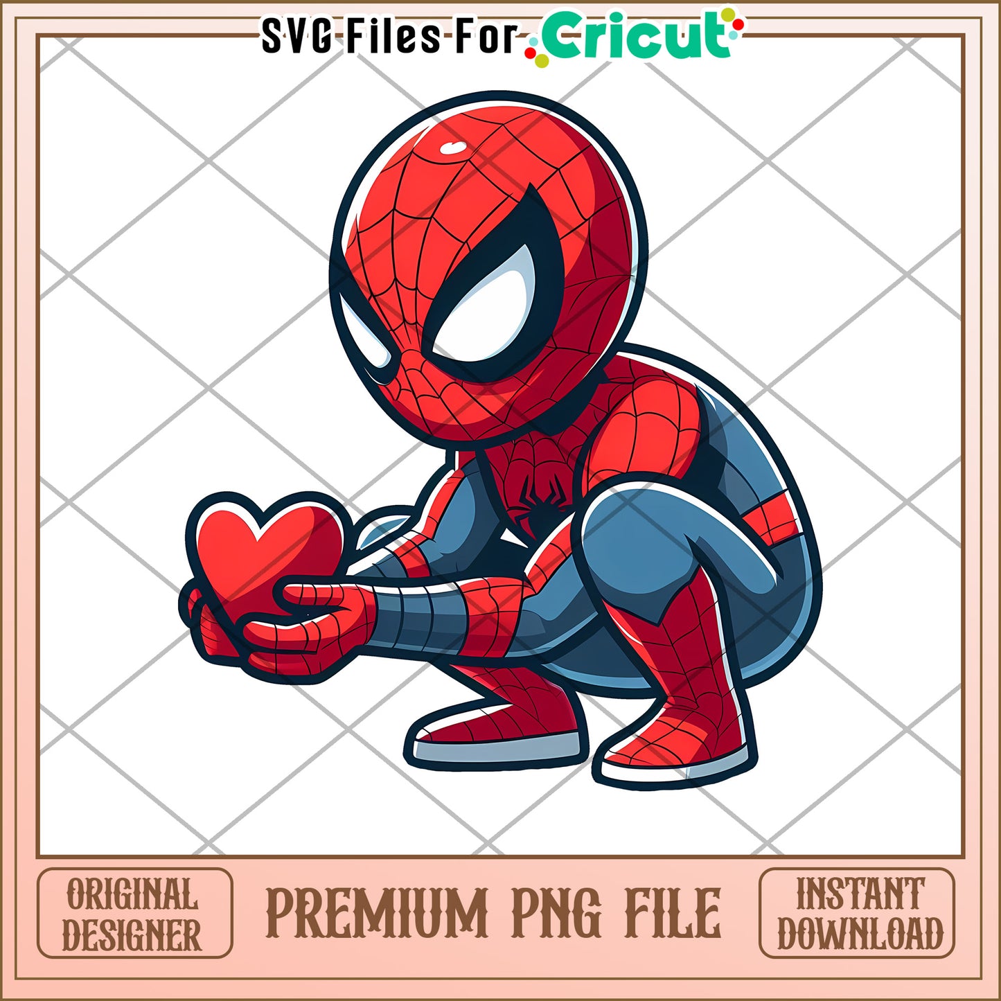 Spiderman PNG Valentines Day Design