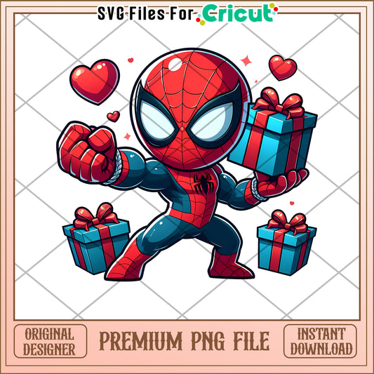 Spiderman PNG Valentines Day Gift