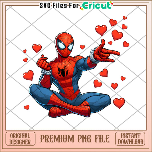 Spiderman Valentines PNG Cricut File