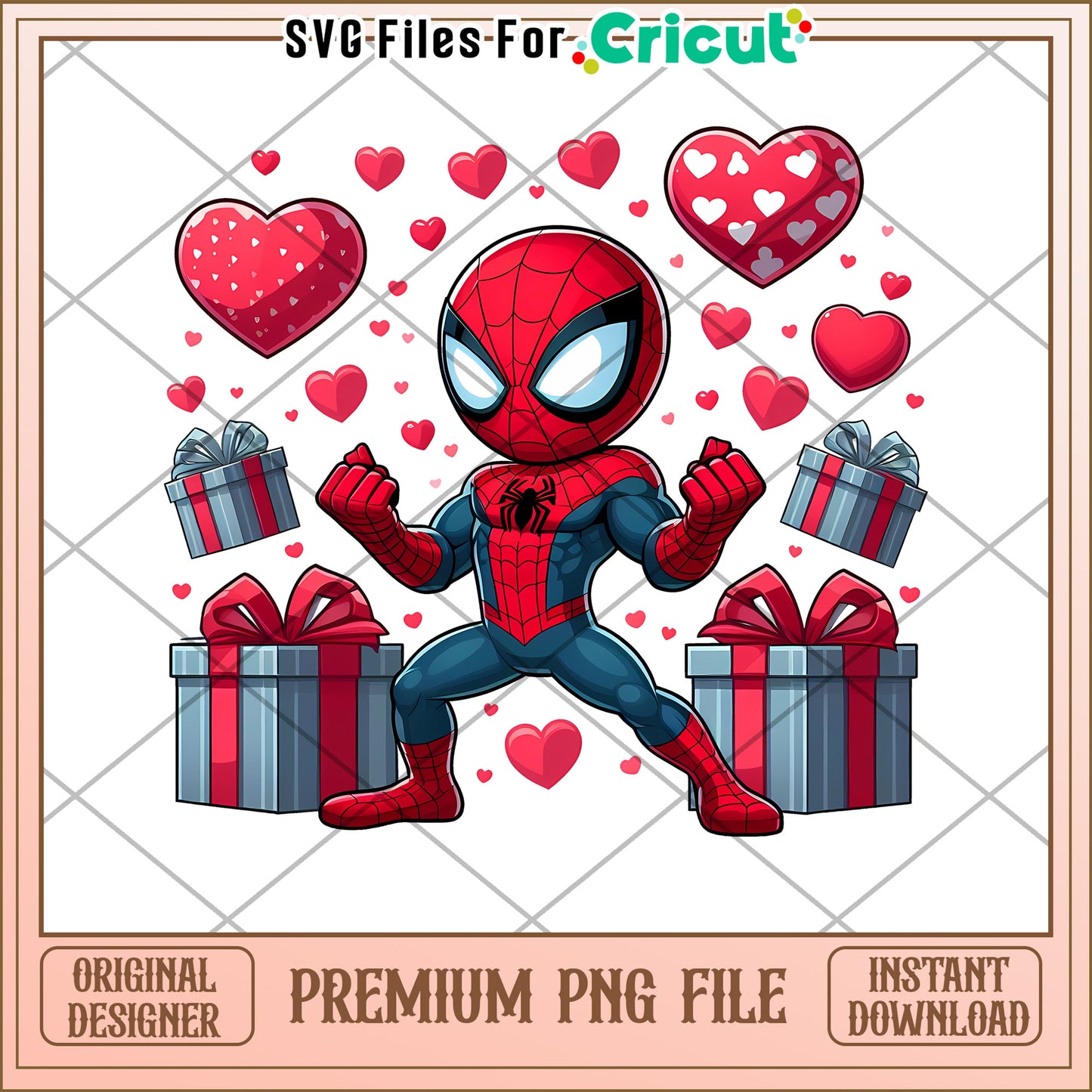 Spiderman Valentines PNG Instant Download