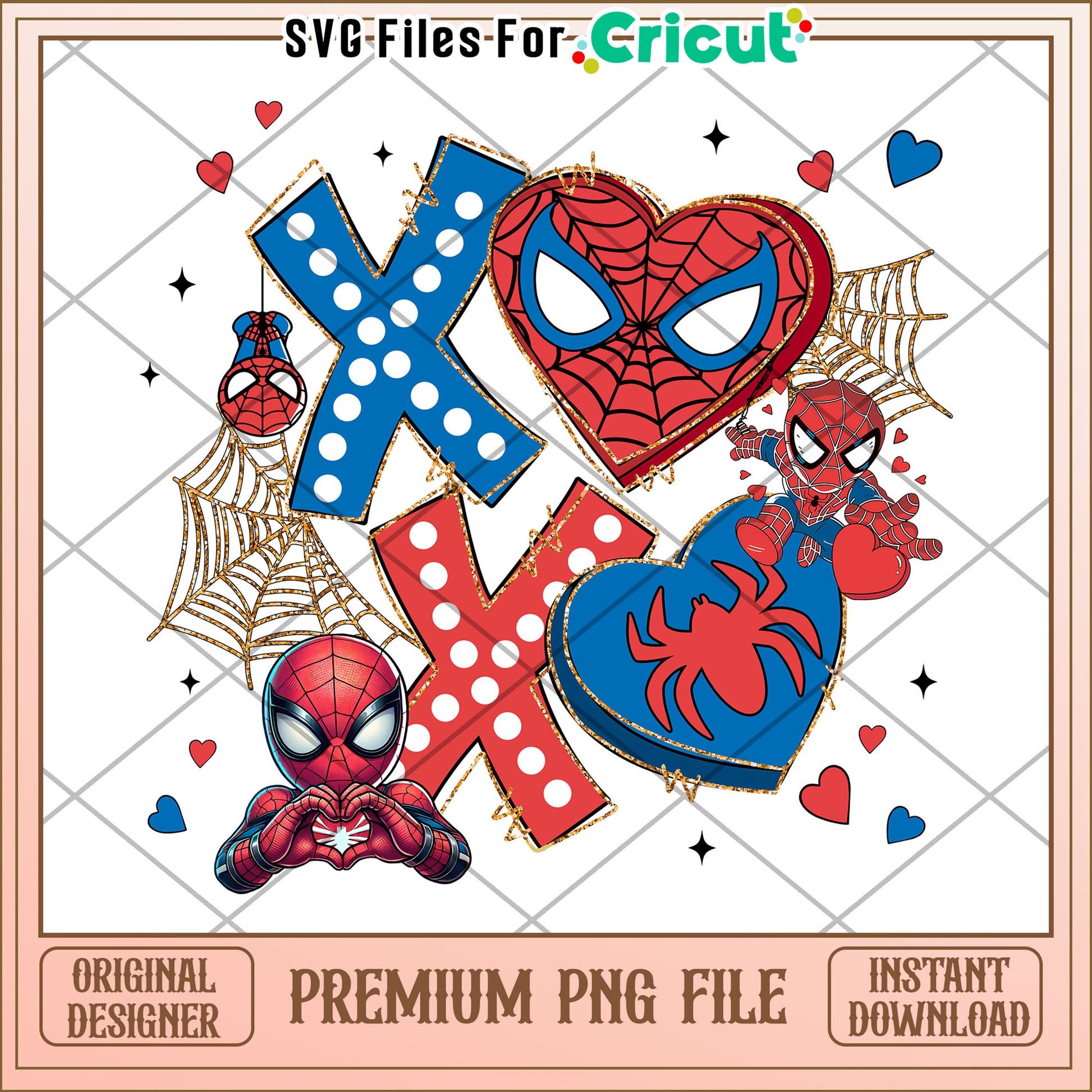 Spiderman XO Valentines PNG