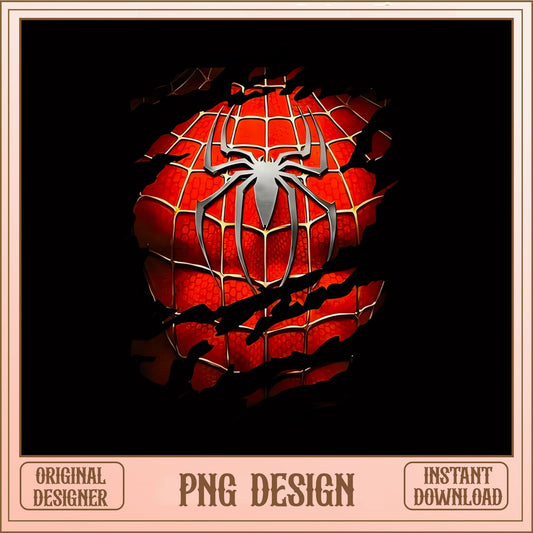Spiderman Chest Ripped PNG, Marvel Superhero PNG, Spider Man PNG