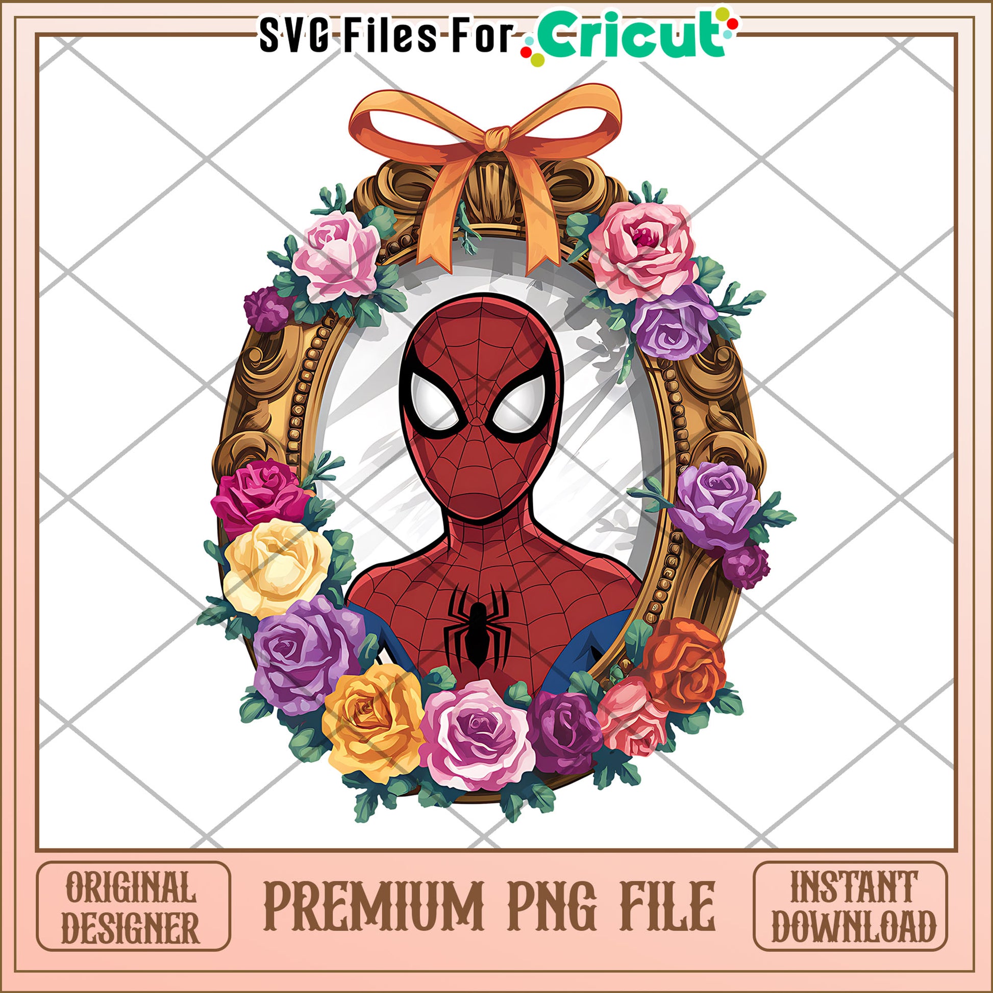 Spiderman floral frame PNG file, perfect for creative projects