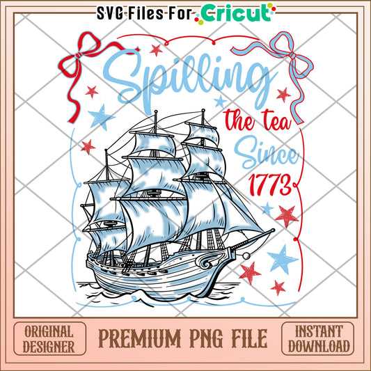 Spilling the tea since 1773 png, explained boston tea party cartoon funny​ png
