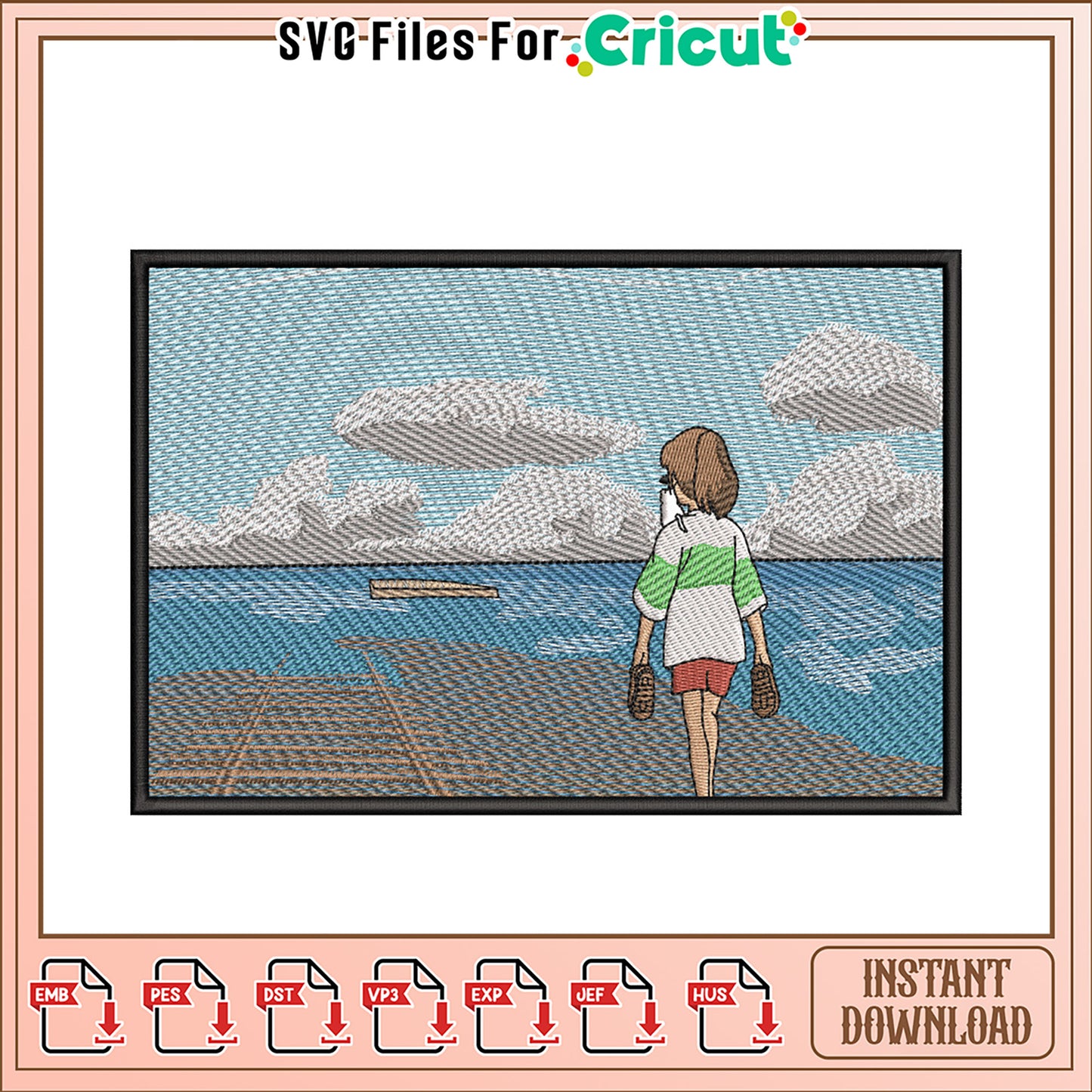 Spirited Away Embroidery Design Instant Download