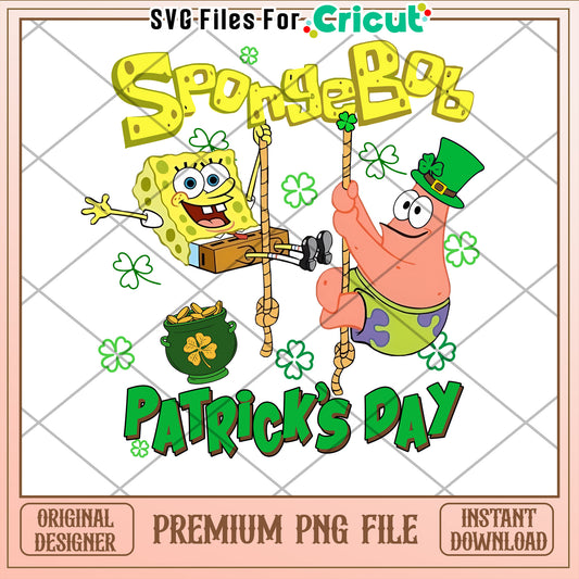 SpongeBob Patrick St Patricks Day PNG