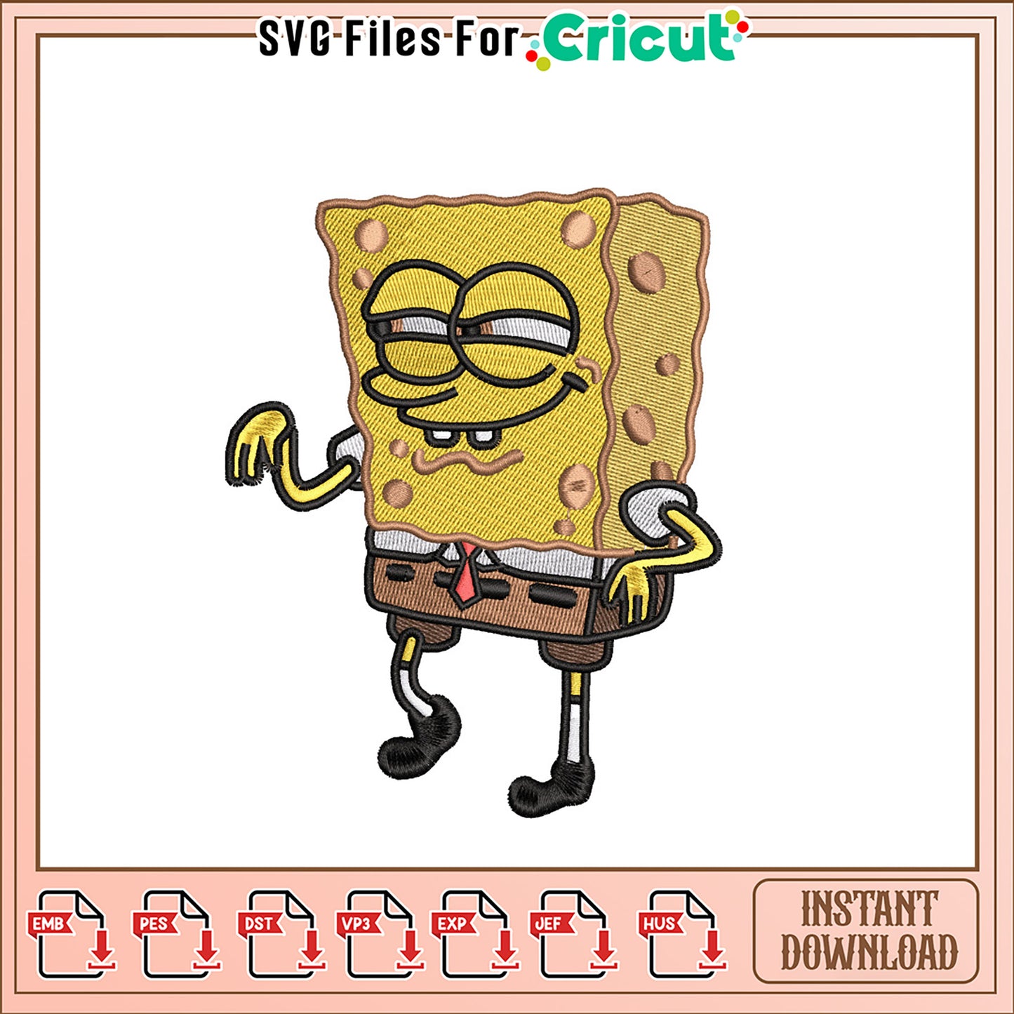 SpongeBob SquarePants Embroidery Design