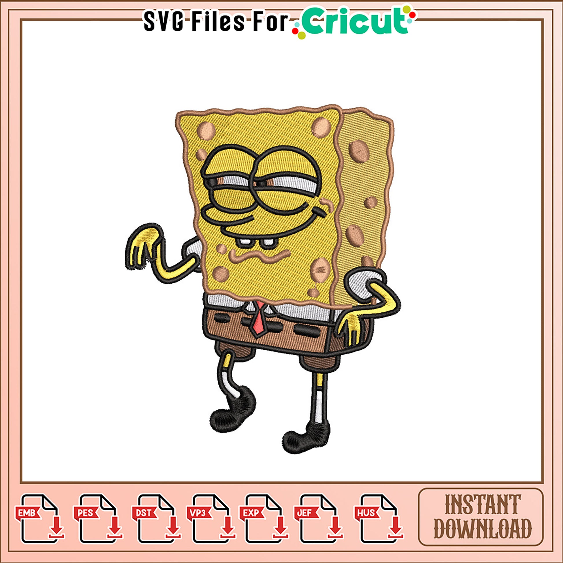 SpongeBob SquarePants Embroidery Design