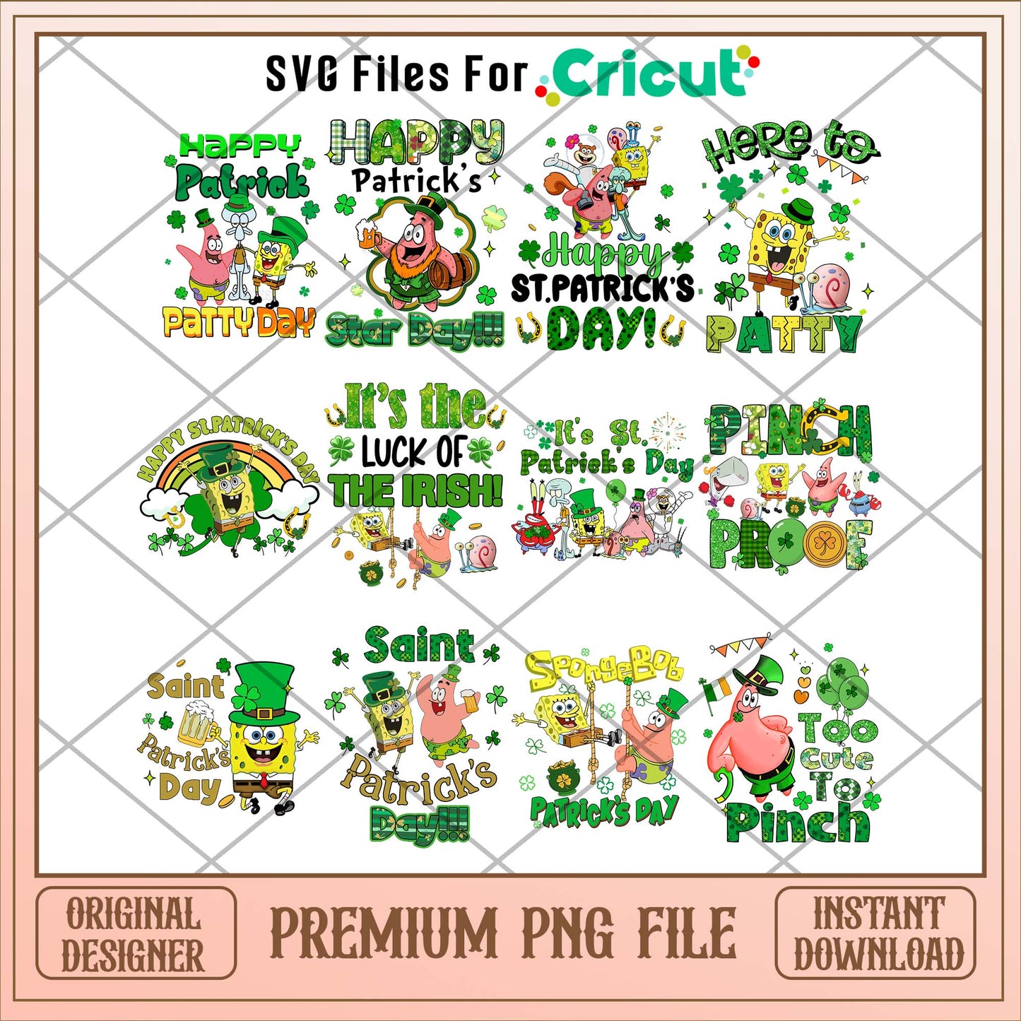 Sponge Bob Lucky day png bundle
