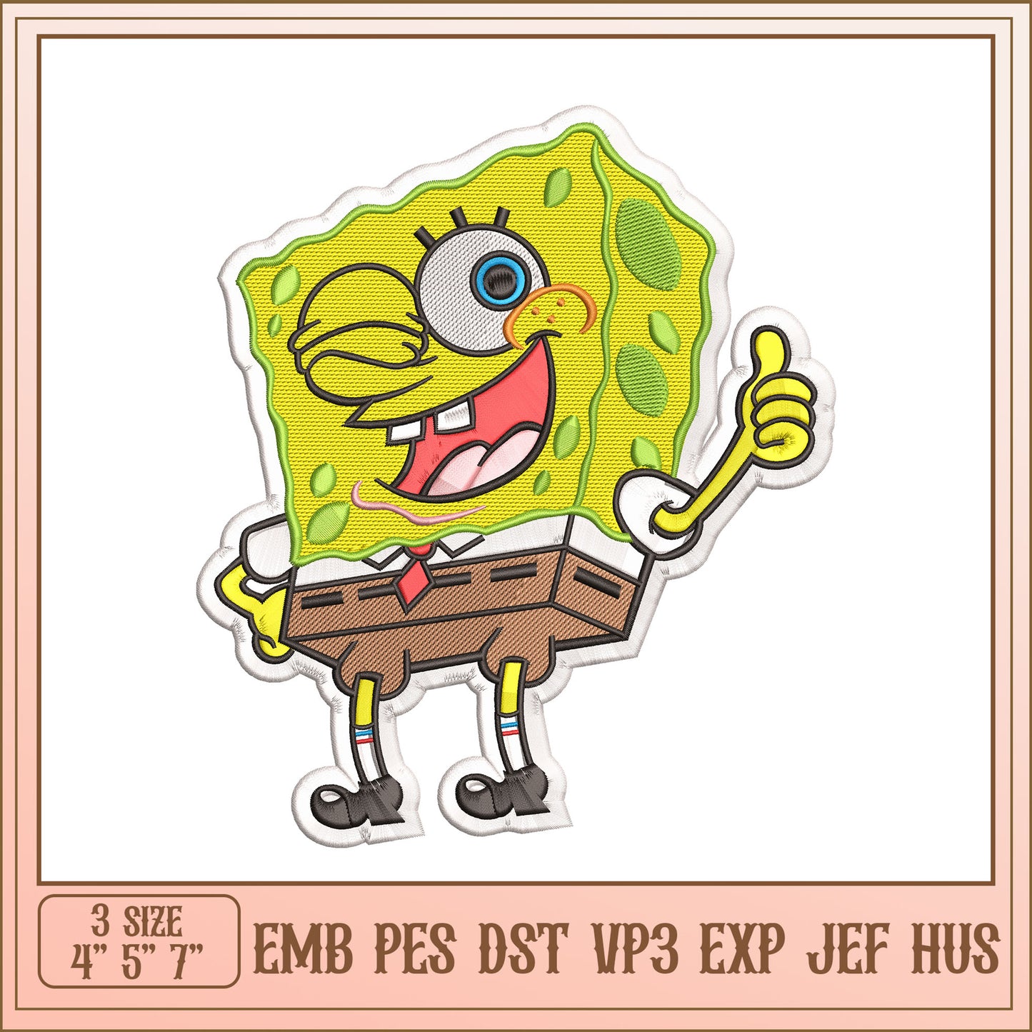 Spongebob Embroidery Design