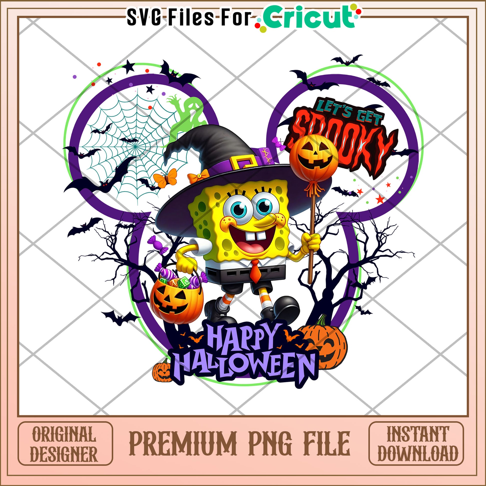 Spongebob happy halloween png, halloween​ costumes png, halloween time png