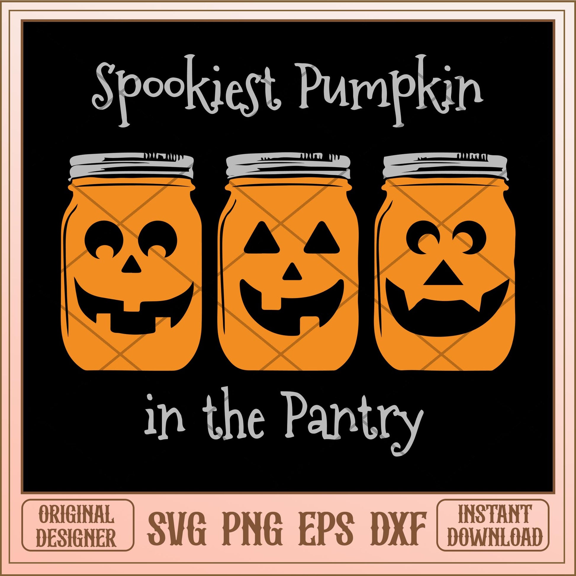Spookies pumpkin in the Pantry svg, Halloween characters svg, digital download