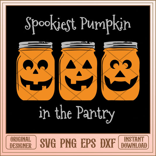Spookies pumpkin in the Pantry svg, Halloween characters svg, digital download