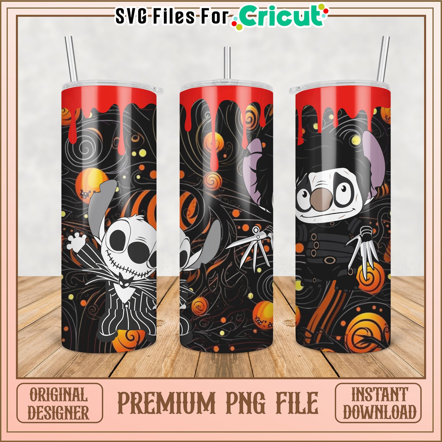 Spooky Halloween Tumbler PNG Design for Cricut Crafting Fun