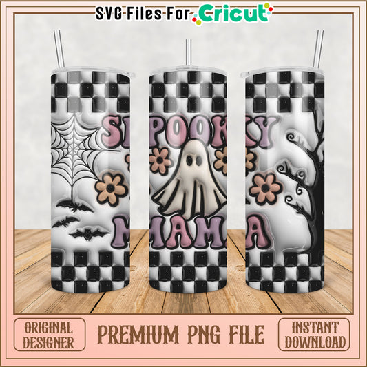 Spooky Mama Tumbler PNG Design