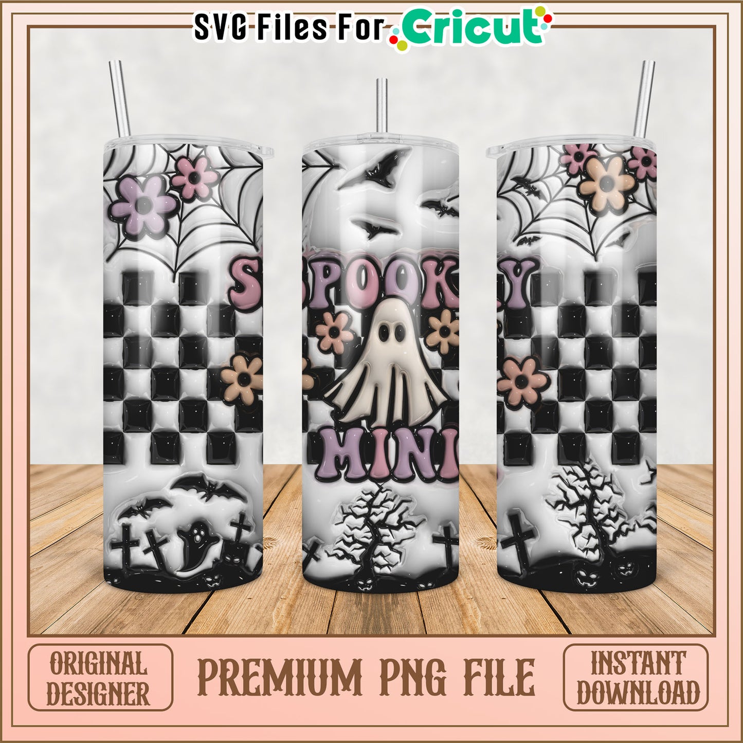 Spooky Mini Tumbler PNG Design