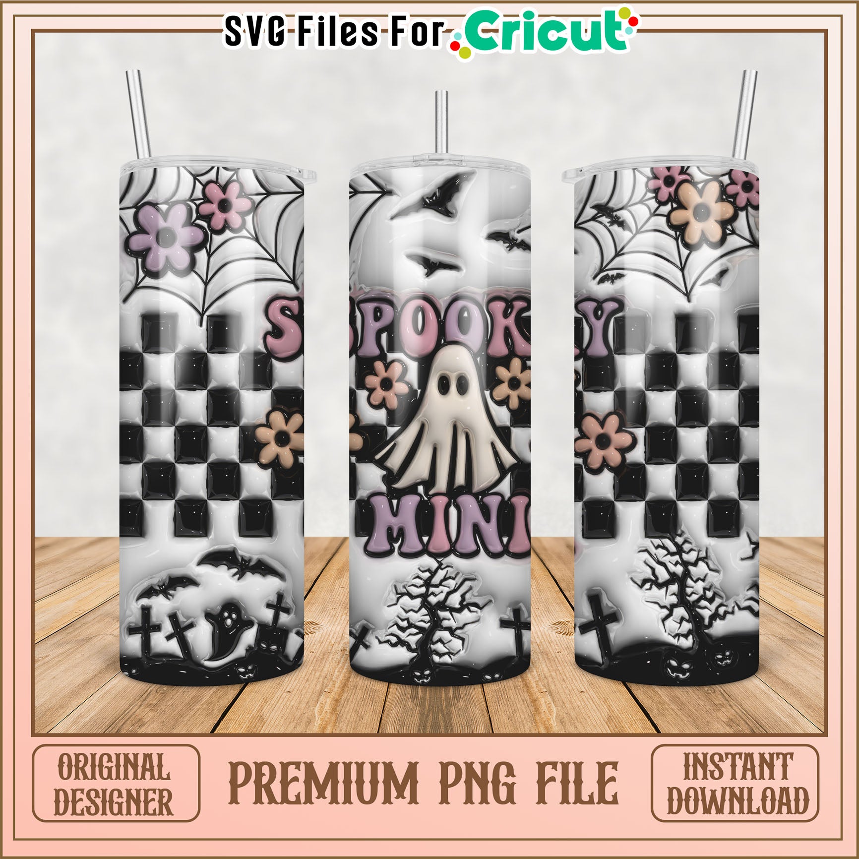 Spooky Mini Tumbler PNG Design