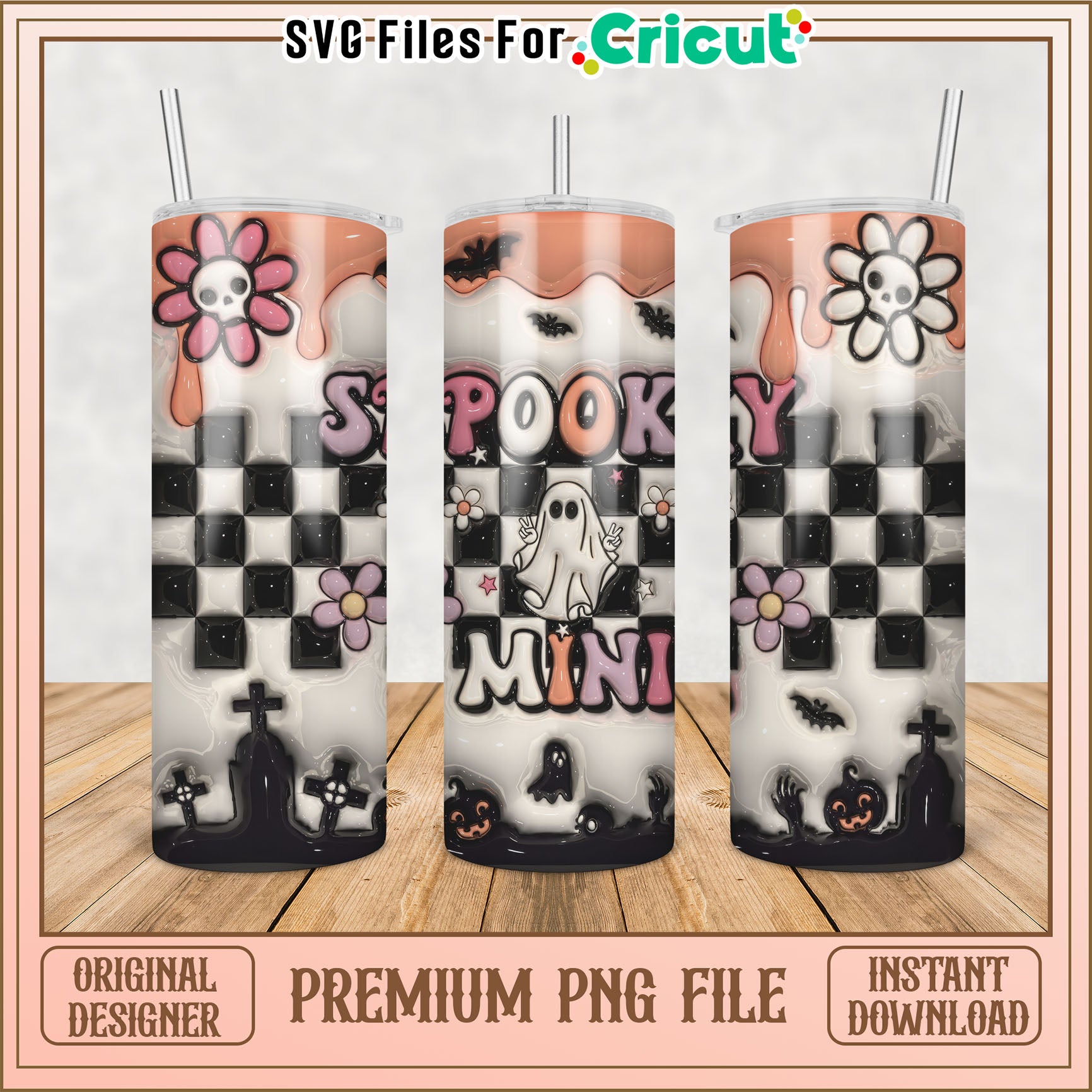 Spooky Mini Tumbler PNG Sublimation