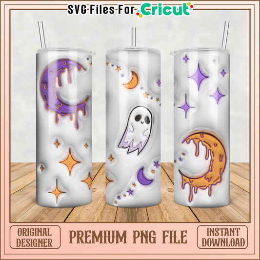 Spooky Moon Tumbler PNG Design