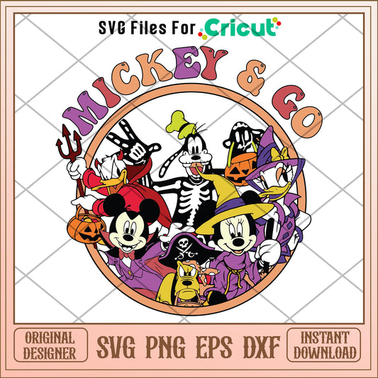 Spooky Mouse and Friends svg, Disney characters svg, Digital Download